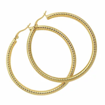Jednoduché Kovové Kola Zlata Oorbellen Farba Veľké Náušnice Pre Ženy Geometrické Náušnice Šperky Darček Boucle Doreille Nehrdzavejúcej Ocele