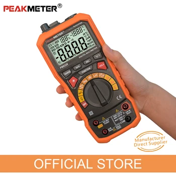 PEAKMETER PM8229 5 v 1 Auto Digitálny Multimeter S Multi-function Lux Hladina Zvuku Frekvencia Teplota Vlhkosť Tester Meter
