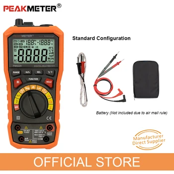PEAKMETER PM8229 5 v 1 Auto Digitálny Multimeter S Multi-function Lux Hladina Zvuku Frekvencia Teplota Vlhkosť Tester Meter
