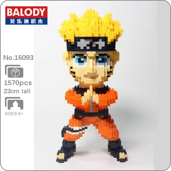 Balody 16093 Anime Naruto Hokage Uzumaki Ninja 3D Model 1570pcs DIY Mini Diamond Kvádre, Tehly, Budova Hračka pre Deti, žiadne Okno