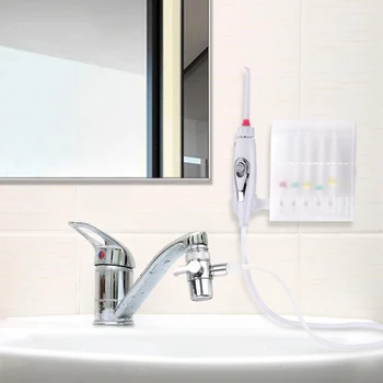 Horúce 6 Tip Vody, Zubné Flosser Prenosné Prepínač Batérie Ústne Zubné Irigátor Niť SPA Zuby Cleaner Starostlivosť o Ústnu dutinu Realizovať Čistenie
