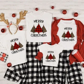 Rodina zodpovedajúce oblečenie šťastné a Veselé Vianoce, Santa Claus strom T-Shirts rodiny oblečenie otec Syna, Dievča, Chlapec, matka a dcéra oblečenie