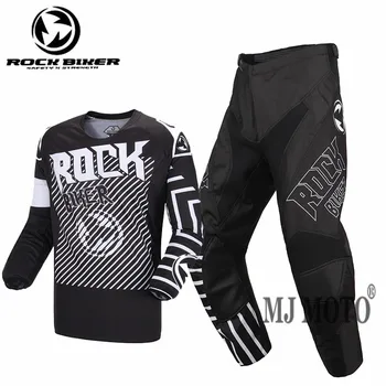 Vysoká Qaulity Motorka Enduro Motocross Výstroj Nastaviť MX Jersey Nohavice Motocyklové Oblečenie MTB Auto Racing Suit Off Road Zariadenia, Čierne, Modré