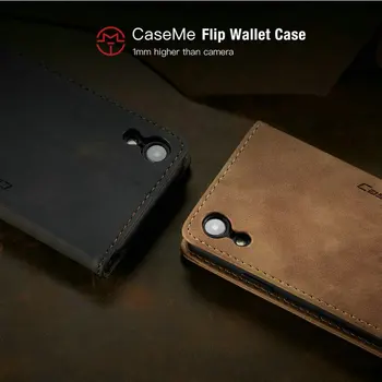 CaseMe Retro Kožené Kabelky obal Pre Samsung S20 S10 S9 S8 Luxusné Magneti Držiteľa Karty Peňaženky Kryt Pre iPhone 11 Pro X XR XS Max
