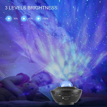 21 Farba Hviezdna Projektor Bluetooth USB Hlasové Ovládanie Hudobného Prehrávača LED Nočné Svetlo Romantický Projekčnej Lampy Deti Darček Izba Dekor