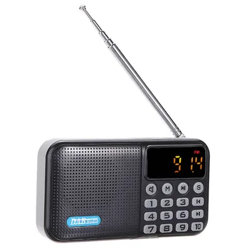 Digitálne Rádio Prehrávač Prenosný Mini FM Rádio Reproduktor Hudba MP3 Prehrávač, Teleskopická Anténa Rádio DAB+FM Prijímač Prehrávač