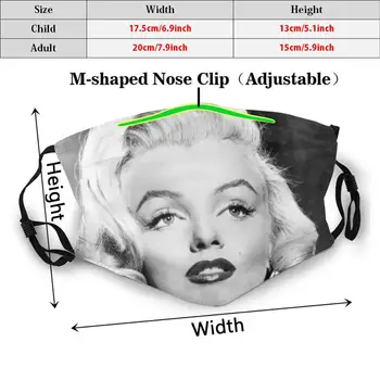 Marilyn Monroe 1953 Maska Na Ústa Pm2.5Filter Marilyn Monroe Monroe 1953 50. 50. Film 50. ROKOV Filmov 50. Kino