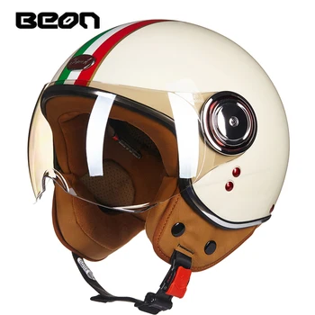ECE Klasický príznak BEON motocross polovicu tváre Prilbu na motocykel, MOTO elektrický bicykel bezpečnosti headpiece B110B
