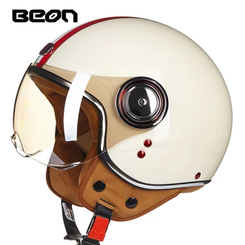 ECE Klasický príznak BEON motocross polovicu tváre Prilbu na motocykel, MOTO elektrický bicykel bezpečnosti headpiece B110B