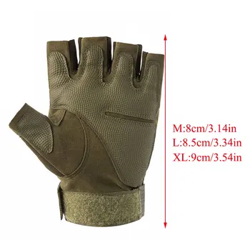 Anti-Slip rukavice Priedušná Pevného Koleno Taktické módne Bezprstové Rukavice Boj Armády Ventilátor GlovesHalf Prst Vojenské Rukavice