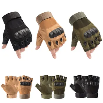 Anti-Slip rukavice Priedušná Pevného Koleno Taktické módne Bezprstové Rukavice Boj Armády Ventilátor GlovesHalf Prst Vojenské Rukavice