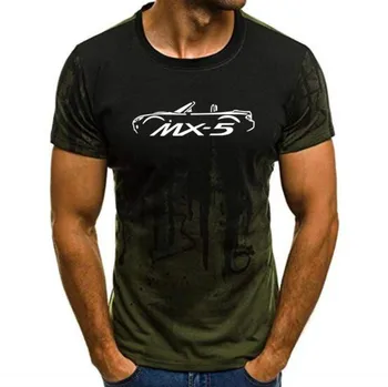 2019 doprava zadarmo pánske tričká Tlačiť T-shirt Lete Mazda Mx5 Kamufláž Krátke Rukáv tričko