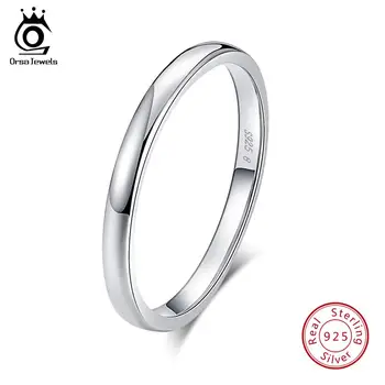 ORSA ŠPERKY 925 Sterling Silver Stohovateľné Prst Prstene pre Ženy snubný Prsteň Vysokej Leštenie Šperky Valentína DARČEK SR74