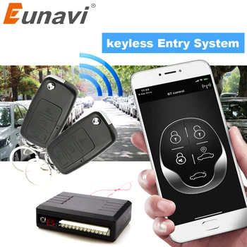 Eunavi Univerzálny Auto alarm systém, Automatické Dvere, Diaľkové Centrálne Riadenie Zámok Uzamknutie Keyless LED Keychain Strednej Auta Dverí Zamky 256bt