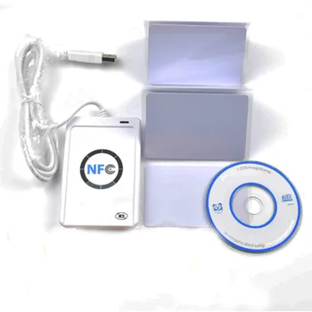 ACR122u NFC Čítačkou Spisovateľ 13.56 Mhz RFID Kopírka Rozmnožovacie + 10pcs UID Premenlivé Karty Keyfobs