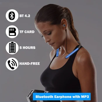Magnetické Bezdrôtové Slúchadlá s hudbou mp3 prehrávač s Bluetooth 4.1 Slúchadlá 135mAh Batérie pre xiao iPhone Športové Headset s Mikrofónom
