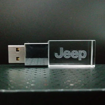 Nové Auto JEEP Logo kristal + metalen USB flash disk kl ' úč 4 GB 8 GB 16 GB 32 GB, 64 GB 128 GB Externe Opslag memory stick u diskov