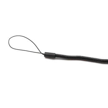 100ks PU elastická šnúra na jar malé závesné line pero, čierne gumové hlavy lano anti-loss Jar Hadice Drôt Pre herné konzoly Telefón