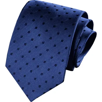 Hodváb pánske Kravaty 8cm Business Modrá Profesionálne Voľný čas Svadby Ženích Šály Kravata Formálne Gravata Dot Kravatu Otca Dar