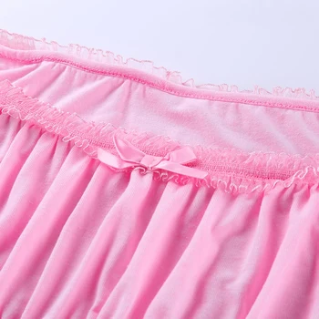 Sexy Ružová Čipka, Šitie Motýlik Rozstrapatené Úsek T-Shirt Dámy Letné Bez Ramienok Skladaný Krátky Top