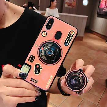 Roztomilý Fotoaparát Silikónové puzdro Pre Xiao 10 TON 5G POCO X3 Nfc CC9 Pro Poznámka 10 MAX3 MIX 3 2S Stojan, Kryt Redmi 9A bod 8 7 Pro K20 Prípade