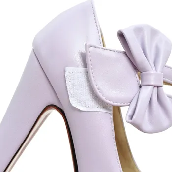 MORAZORA Módne sladké vysoké podpätky, topánky 12 cm plytký ženy čerpadlá svadobné topánky veľká veľkosť 34-47 platforma topánky bowtie