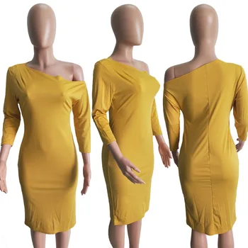2020 lete módny štýl africkej ženy, žltá farba zelená dlhý rukáv podkolienok šaty afriky oblečenie afriky šaty