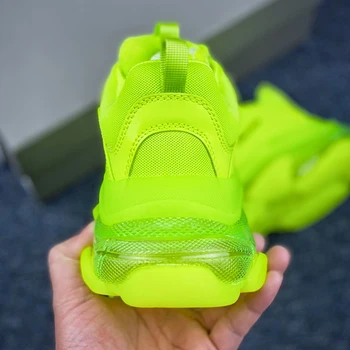 Venven Li športové topánky francúzsky logo 2020 nové najluxusnejších štandardné výrobné žiarivkové svetlo zelená vzduchovom vankúši jediným s vzduchu diery