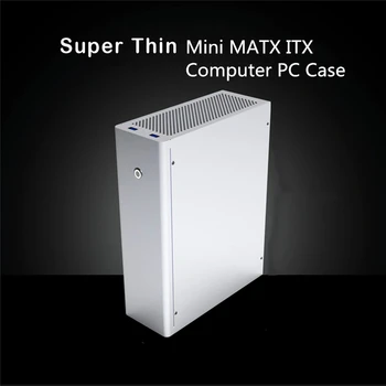 M1 Mini MATX ITX Počítač PC Case HTPC USB 3.0 1U Flex Napájanie Super Tenkej Hliníkovej Zliatiny Ploche Šasi 3.5