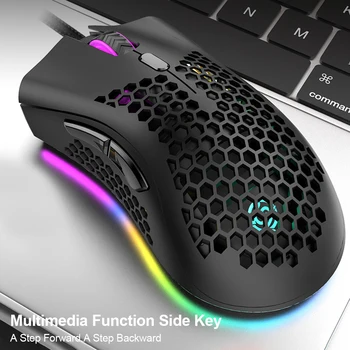 7 Tlačidlá Herných Myší Q8 LED Stolnom Počítači RGB 7200dpi Vyprázdnené Drôtová Myš pre Domácnosť Počítačové Príslušenstvo