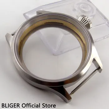 43mm Bliger nehrdzavejúcej ocele zafírové sklo sledovať prípade fit ETA 6497 6498 pohyb pánske hodinky prípade ok3a
