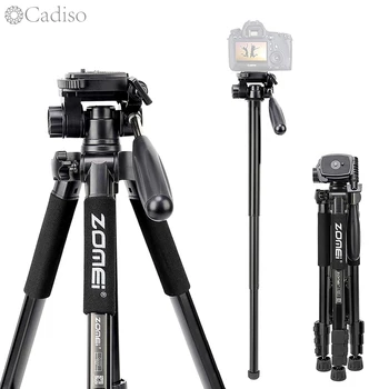 Cadiso Q222 Profesionálne Video Fotoaparát, Statív Flexibilné Fotografické cestovný Ruch Cestovný Stojan s Monopod pre DSLR Fotoaparát Telefónu
