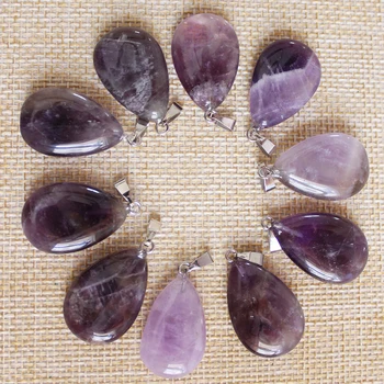 2018 NoEnName_Null nový prírodný kameň prívesok je 20 tucet zadarmo poštovné charms fialový náhrdelník s príveskom.