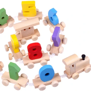 Vzdelávanie Vzdelávanie Hračky Drevené Digitálne Vlak Montessori Matematika Hračky, Hry Pre Deti, Dievčatá, Počítateľné Materiál Brinquedos