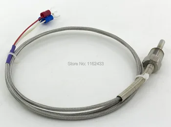 FTARP09 PT100 typ 1m kovové pletená kábel 30 mm sonda hlavu RTD snímač teploty 1/8 1/4 3/8 1/2 3/4 palca niť