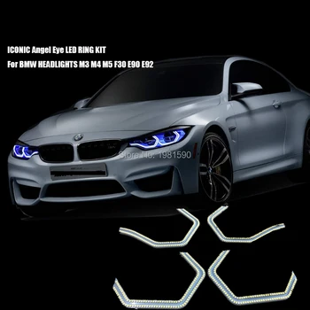 4x studená Biela SMD LED Angel Eyes pre BMW Radu 3 F30 F32 335i M3 M5 E90 M4 E90 E92 Auto Styling SMD Halo Krúžok Svetlometu Súpravy