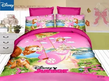 Disney mrazené posteľná bielizeň nastaviť pre deti spálňa decor twin veľkosť deky zahŕňa prehoz cez posteľ jediný byt list 2-4pcs bytový textil zľava
