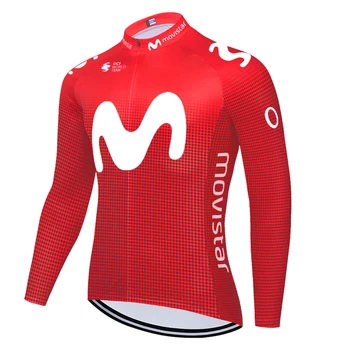2020 tímu movistar cyklistický dres s dlhým rukávom letné jar camiseta ciclismo Cyklistické Tričko rýchle suché jersey ciclismo hombre
