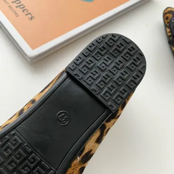 2019 Jar Nové Dámske Veľký Luk-Uzol Bytov Leopard Vytlačené Ukázal Prst Ženy Mokasíny Strany Úradu Módne Členkové Topánky