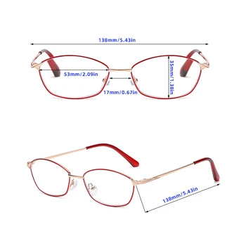 Nové Módne Okuliare na Čítanie Ženy UV400 Anti Modré Svetlo Okuliare Žena Luxusný Hliníkový Rám oculos gafas okulary lunette S Mox