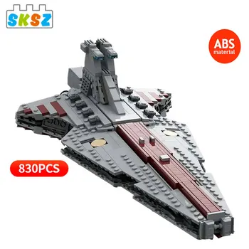 830PCS Série Star Wars Nové Venator Republiky Útok Cruiser Model Diy Stavebné Bloky MOC Tehly Deti Hračky Vzdelávacie Darček