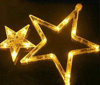 2M 138Led Star LED Reťazec Víla svetelný záves cencúľ lampa Svadobné, Vianočné Xmas Party záhrada Okno Dekor w/Korelácia chvost plug
