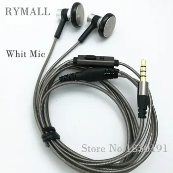 RY04 pôvodné in-ear Slúchadlá kovové výrobca 15mm, hudbu, zvuk v kvalite hi-fi Slúchadlá (ie800 štýl), 3,5 mm, Nové tkanie kábel