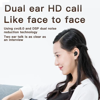 Bezdrôtová Bluetooth Slúchadlá, LED Displej TWS 2000mAh Plnenie Box S Mikrofónom Nepremokavé Redukcia Šumu Pre Xiao Huawei