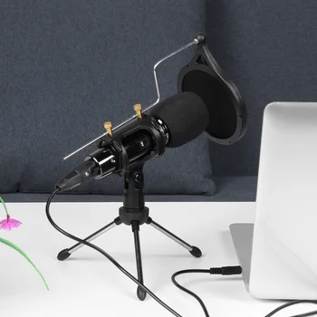 Chatovanie Herné Podcast Nahrávanie 3,5 mm Pro Studio Online Nahrávanie Zvuku Kondenzátorových Mikrofónov pre Počítač, Telefón