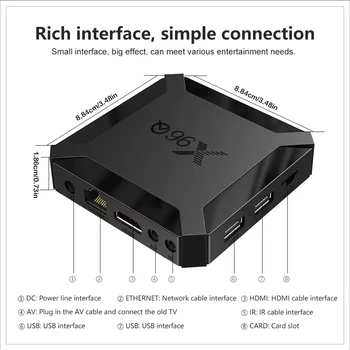 K Smart TV Box Nahradenie pre Android 10.0 Quad Core Media Player Wifi Slim Top Box