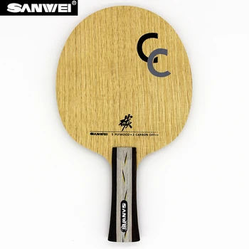 Sanwei CC 5+2 Uhlíka s Sanwei CIEĽ T88 ULTRA SPIN Profesionálny Stolný Tenis Čepeľ S gumy kvality hotových rakety