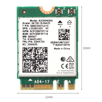 Dual band 802.11 ax WIfi 6 Pre Intel AX200 NGFF M. 2. ZADAJTE E Bezdrôtovú Kartu, AX200NGW MU-MIMO 2.4 G/5 ghz 2400Mbps BT 5.1 S Anténou