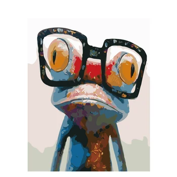 GATYZTORY Diy Rám žaba Maľovanie Podľa Čísel Auta Moderné Nástenné Art Obraz Ručne Maľované Farebnosť Podľa Čísel Pre Home Decor