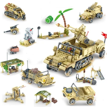 Klasické Obrnených Vozidiel Vozidlo Model s Armáda ww2 Vojak Kompatibilné Vojenský Tank Model Stavebné Bloky pre Deti Hračky